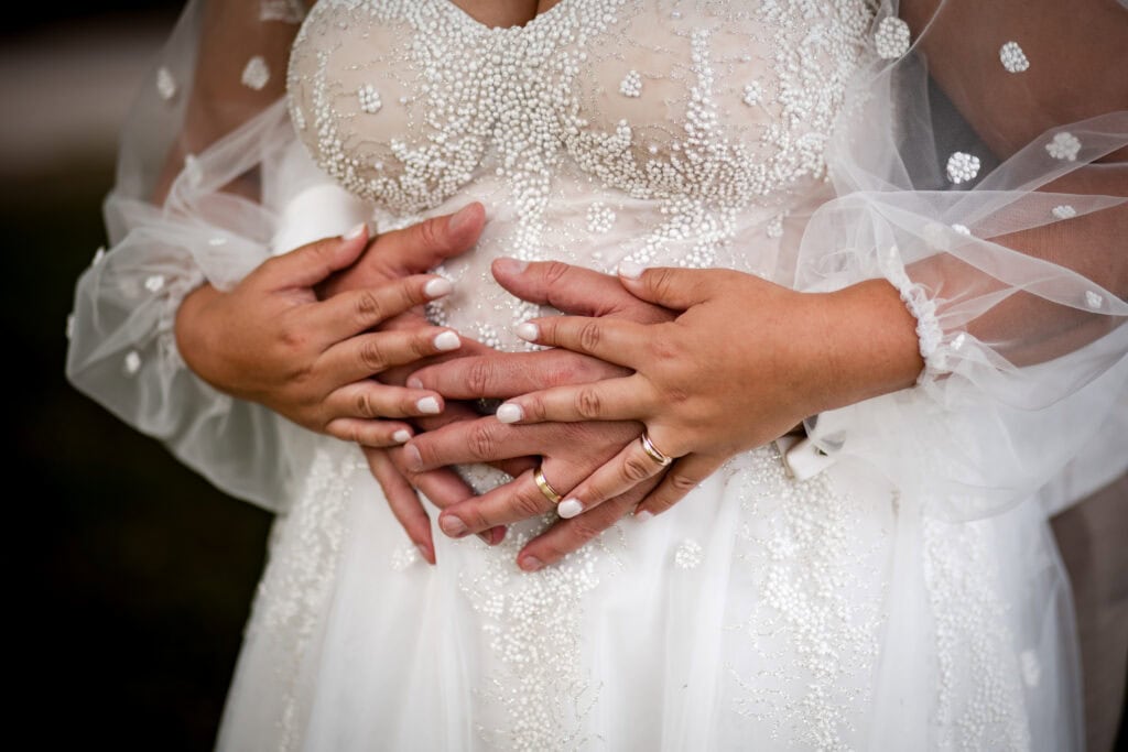 Fotografie der Hochzeitsringe